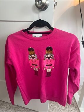 Judith March kids sequin nutcracker Christmas sweatshirt XL